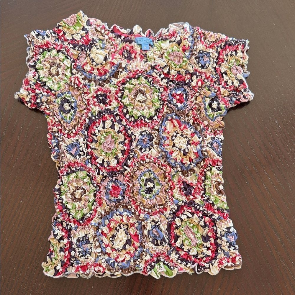 J. Mc Laughlin Colorful Kids Ruffled Top M